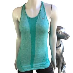 Nike Dri Fit Green Racerback Fitted Tank Top Women’s Size Small